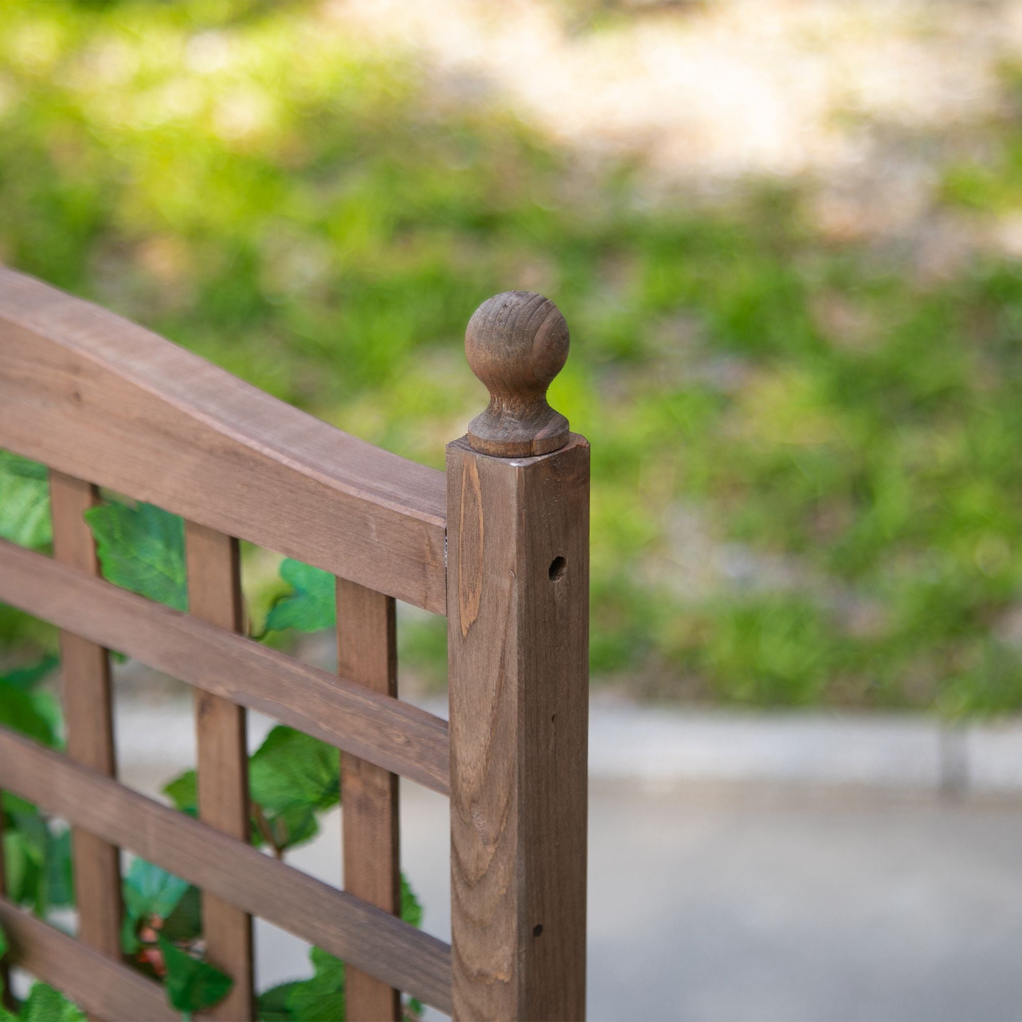 Raised Garden Bed with Trellis, Wood Planter Box for Garden, Free Standing Flower Bed, 25.2