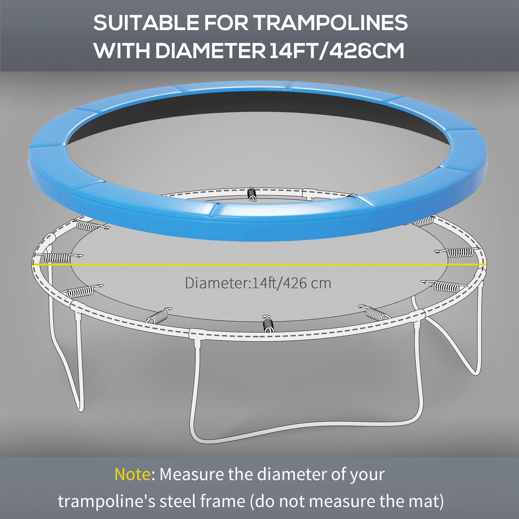 14ft Trampoline Replacement Pad Trampolining Replacement Jump Bounce Exercise GYM Pad Only Light Blue Trampolines at Gallery Canada