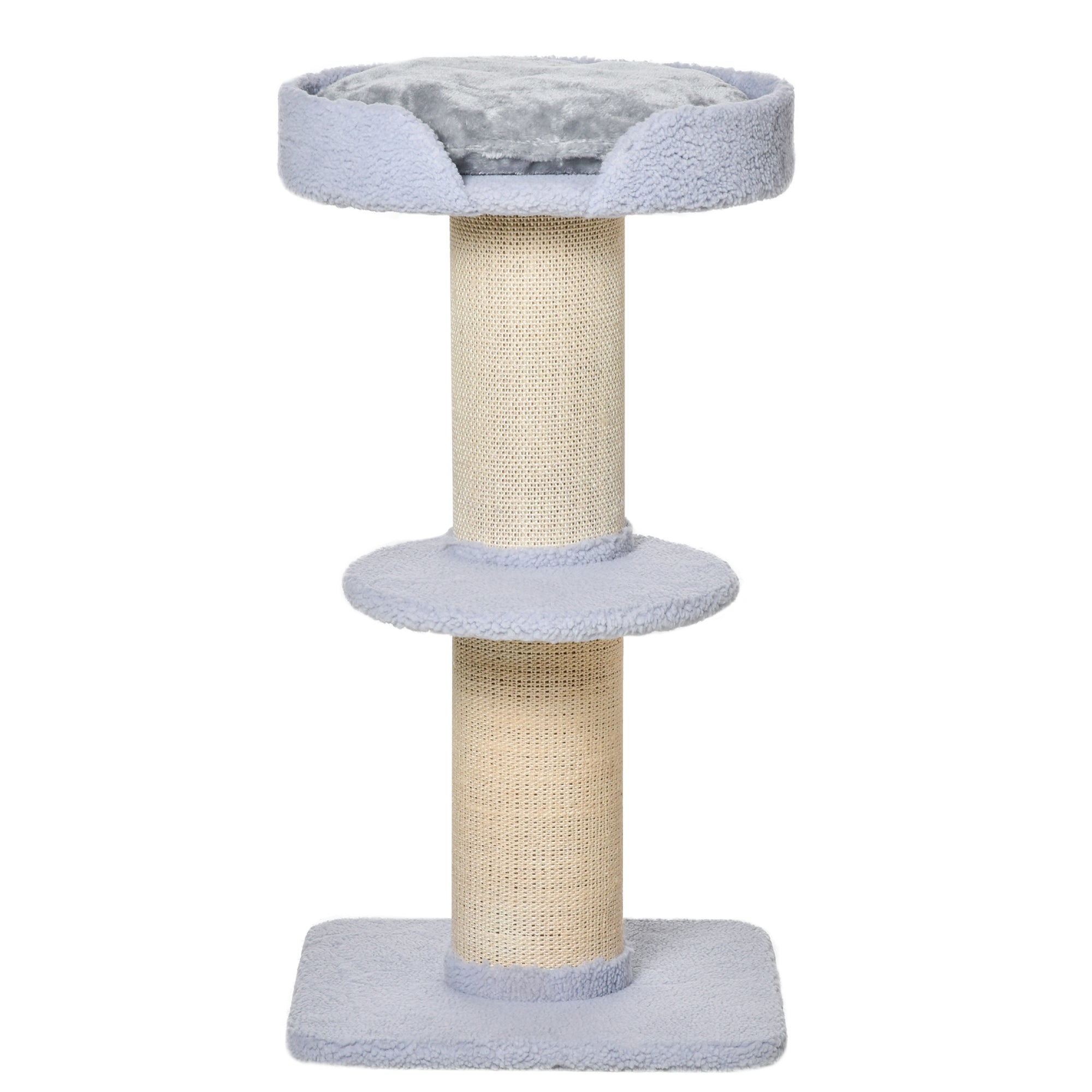 Cat Tree Kitty Tower with Sisal Mat Scratching Post, Cat Bed, Cushion, Perch, 18
