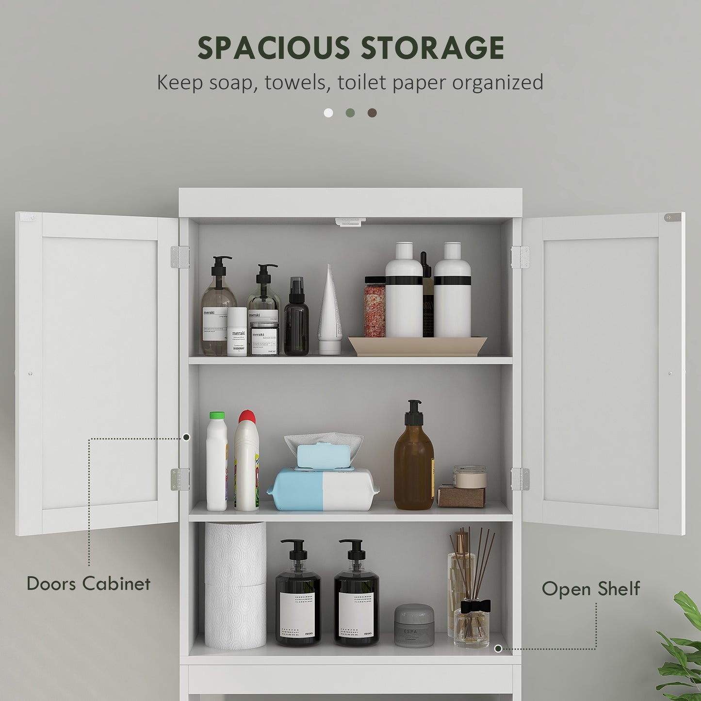 Over The Toilet Cabinet, Modern Bathroom Above Toilet Storage with Barn Doors and Open Shelf, White Over The Toilet Storage   at Gallery Canada