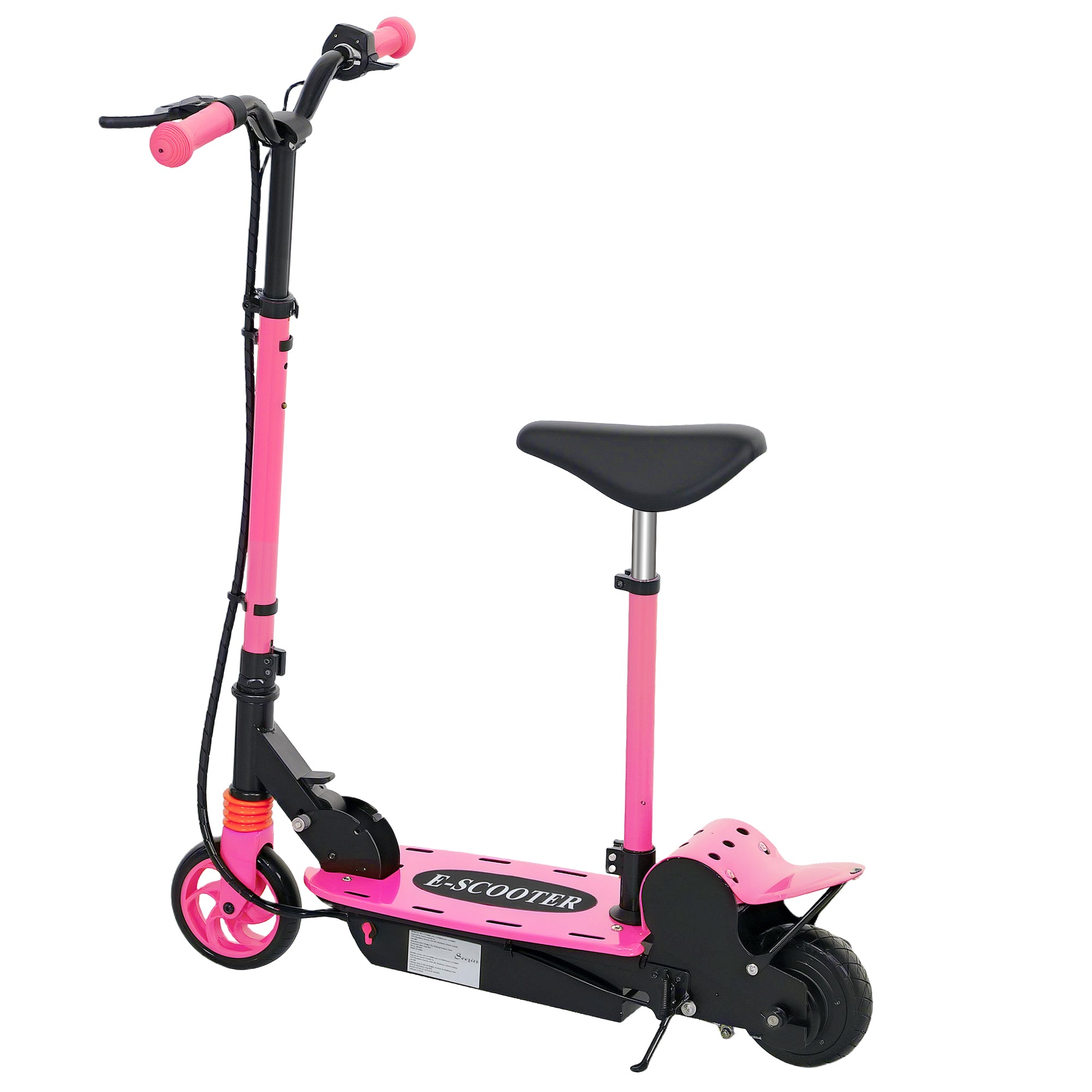 Foldable Electric Scooter for Kids Ages 6-14, with Seat and 2 Adjustable Heights, Max 6km Range &; 12km/h, Pink Scooters Pink at Gallery Canada