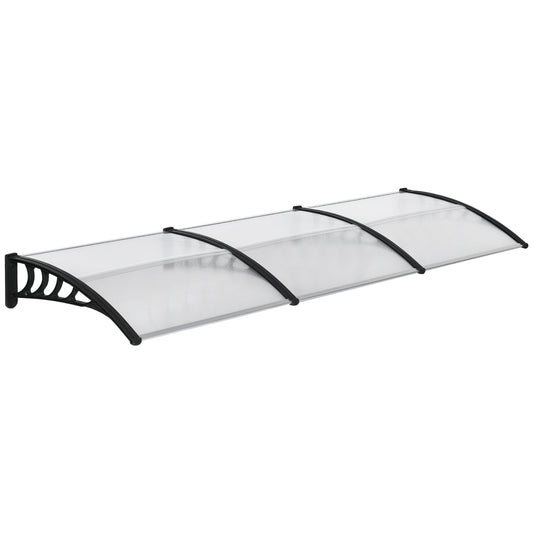 Awning Door Canopy, 119.3" x 37.8", Polycarbonate Front Door Outdoor Patio Cover for UV Protection, Clear - Gallery Canada