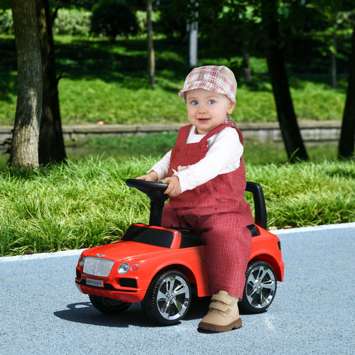 Bentley Bentayga Licensed Baby Car Foot To Floor with Horn Music, Under-Seat Storage, for 18-36 Months, Red
