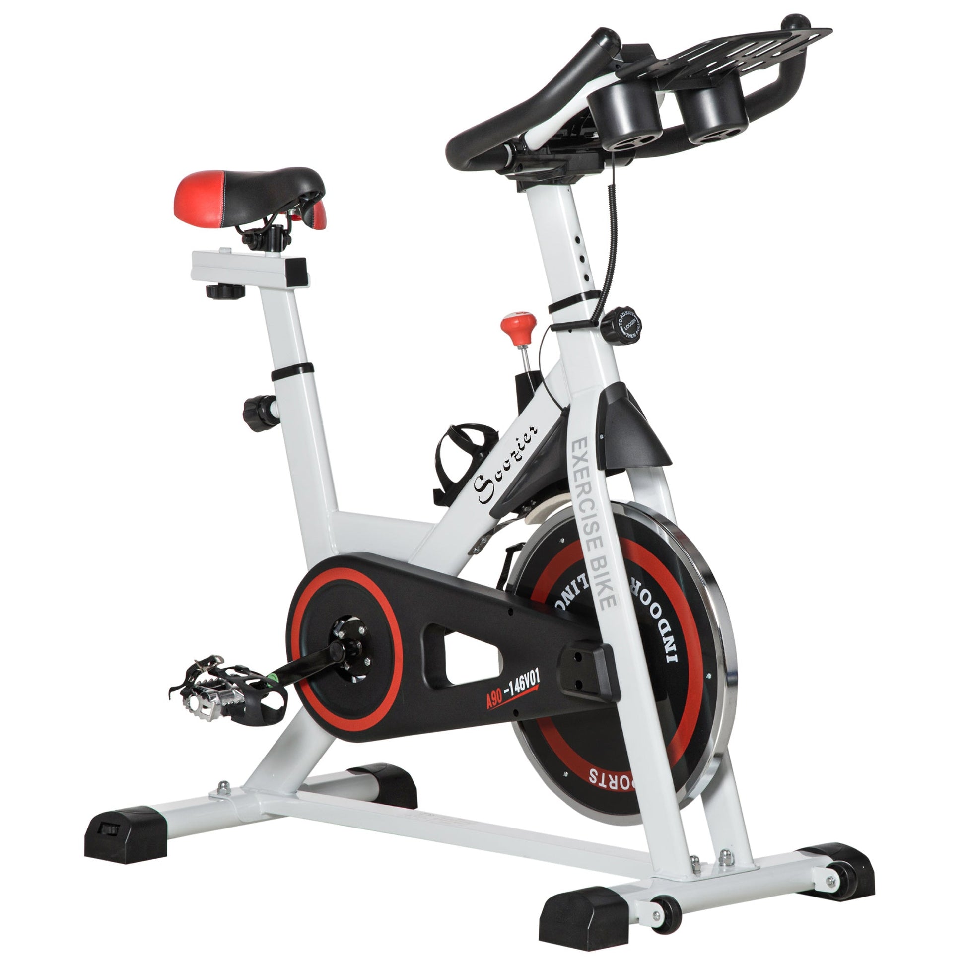 Adjustable Resistance Upright Stationary Exercise Bike with Flywheel, Multi Colour Exercise & Stationary Bikes   at Gallery Canada