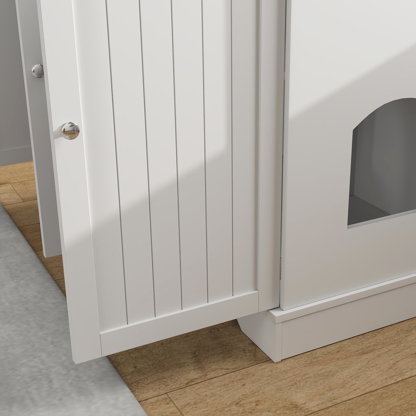 Cat Litter Box Enclosure with Drawer, Storage, Anti-tip Kit, for Living Room, Bedroom, White Cat Litter Box Enclosures at Gallery Canada