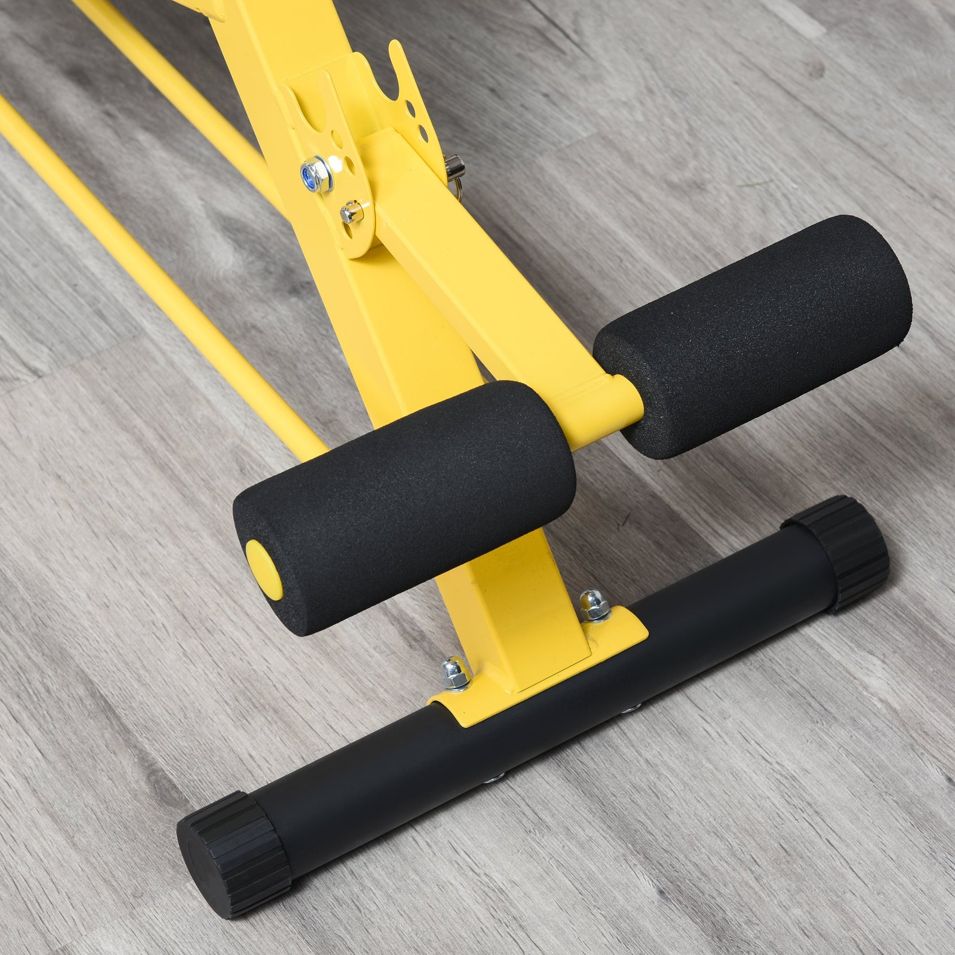 Adjustable Weight Bench Roman Chair Exercise Training Multi-Functional Hyper Extension Bench Dumbbell Bench Ab Sit up Decline Flat Black and Yellow Weight Benches   at Gallery Canada