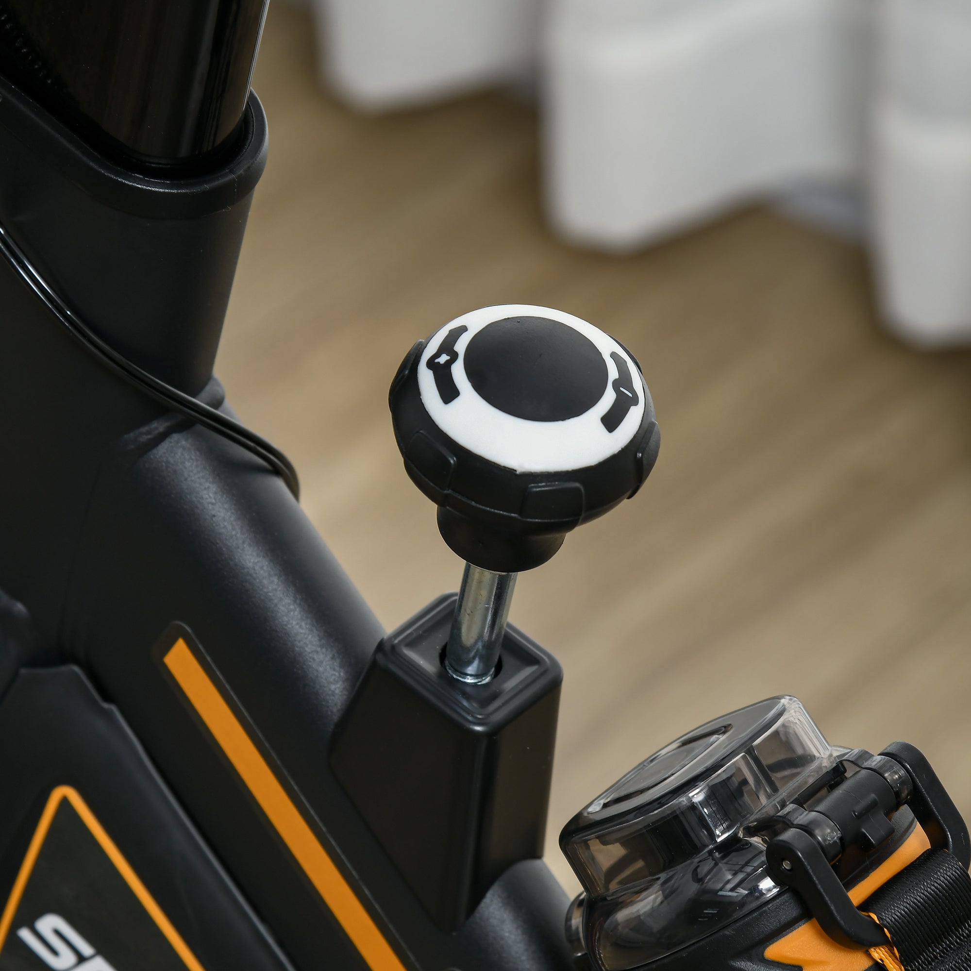 Upright Stationary Exercise Bike, Cardio Workout Training Bicycle w/ Adjustable Resistance LCD Monitor, Orange Exercise & Stationary Bikes at Gallery Canada