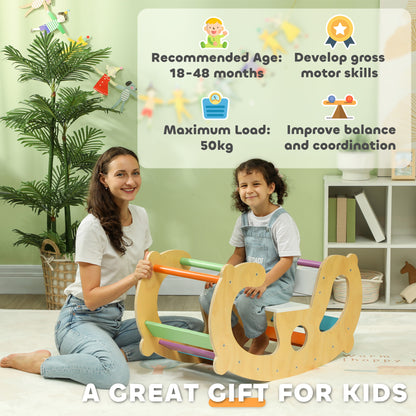 2 in 1 Wooden Arch Ladder Baby Rocker for Toddlers 18-48 Months Baby Gym & Playmats   at Gallery Canada