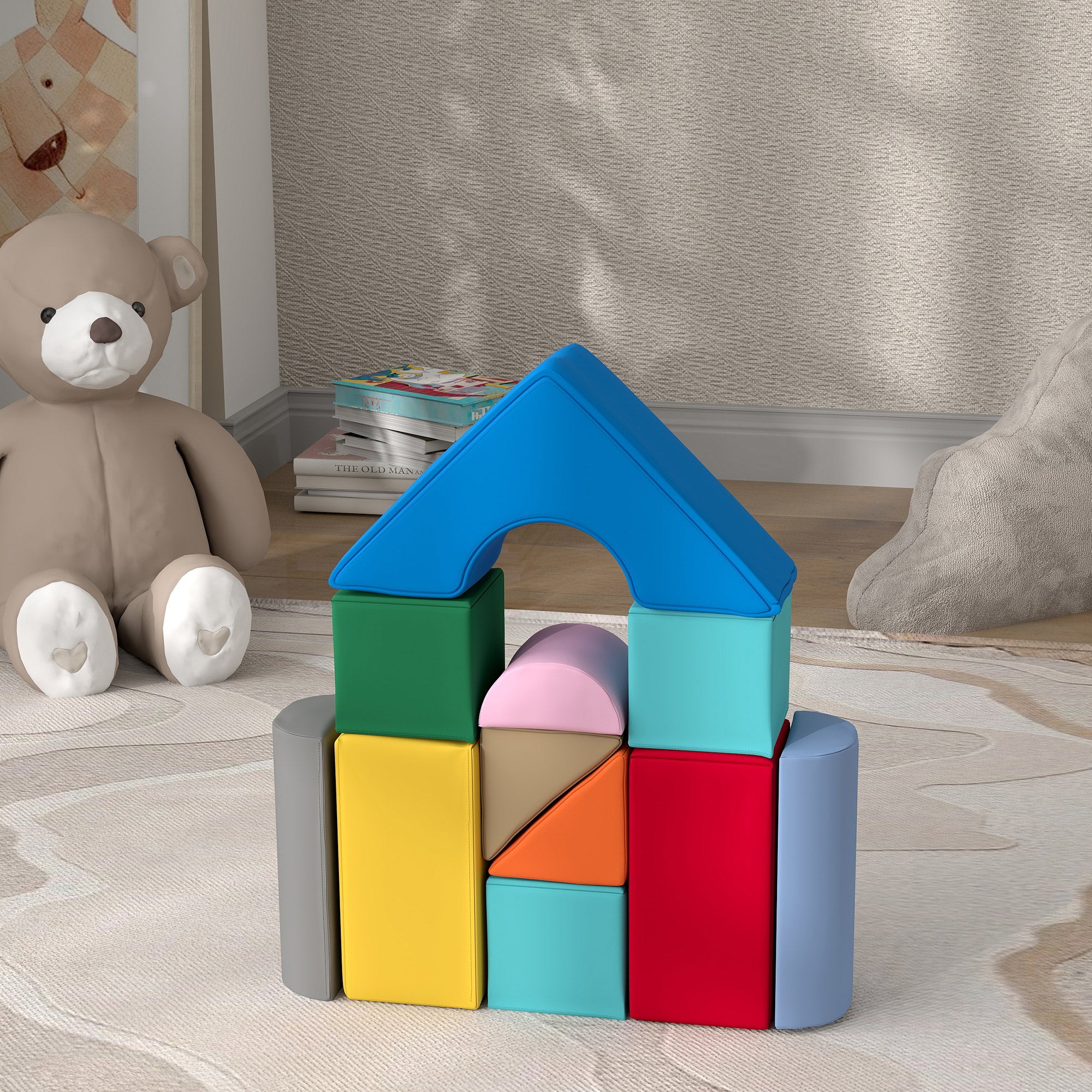 11 Piece Soft Play Equipment for Kids 6-72 Months, Dark Colour Baby Gym & Playmats at Gallery Canada