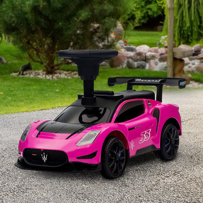 Licensed Maserati GT2 Baby Sliding Car with Storage, Music, Horn, Foot to Floor Toddler Car for 18-60 Months, Pink Push Cars for Toddlers   at Gallery Canada