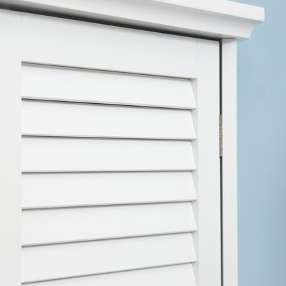 Corner Wall Cabinet, Over the Toilet Storage Cabinet with Shutter Door and Adjustable Shelf for Bathroom, Space Saving, White Wall Mounted Cabinets   at Gallery Canada