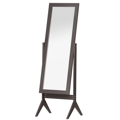 Full Length Mirror, Free Standing Mirror with Rectangular Frame, Adjustable Angle for Dressing Room, Bedroom, Living Room, Dark Brown Full Length Mirrors Dark Brown at Gallery Canada