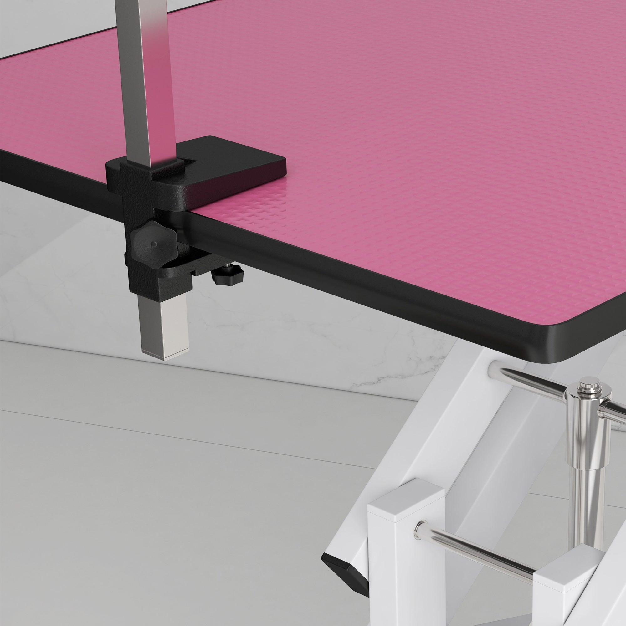 Pet Grooming Table, Height Adjustable Dog Grooming Table with Arm, Noose and Non-Slip Grooming Table, Pink Dog Grooming Tables   at Gallery Canada