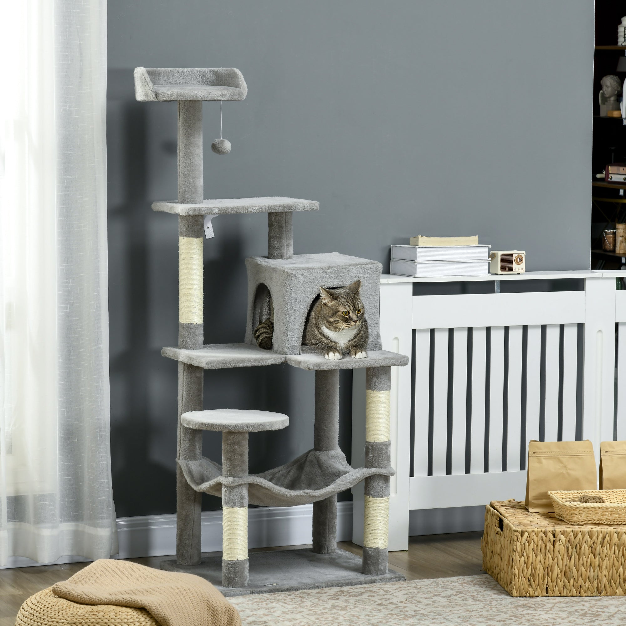 Tall Cat Tree for Indoor Cats, 57