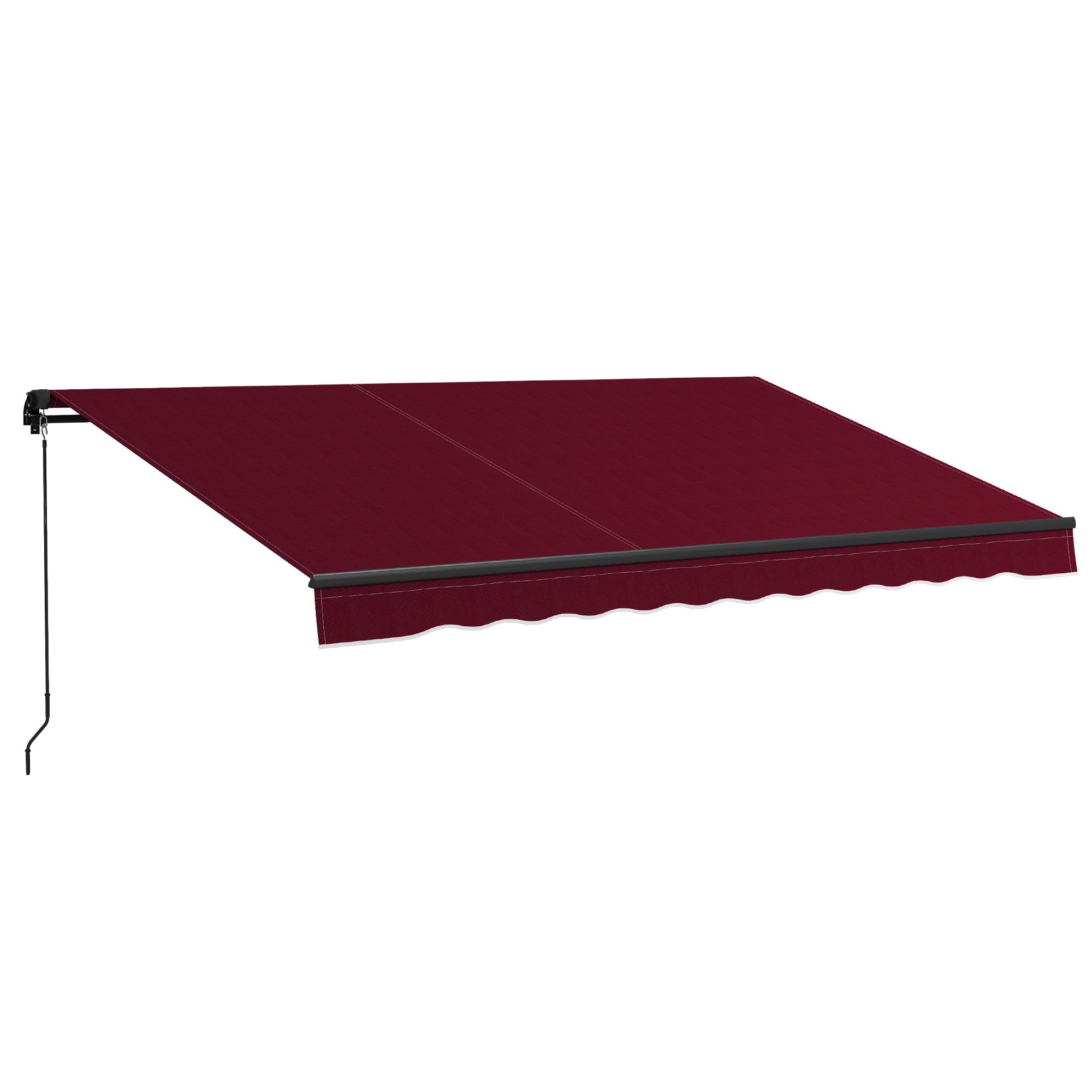13' x 10' Retractable Awning, 280gsm UV Resistant Sunshade Shelter, for Deck, Balcony, Yard, Wine Red Window Awnings at Gallery Canada