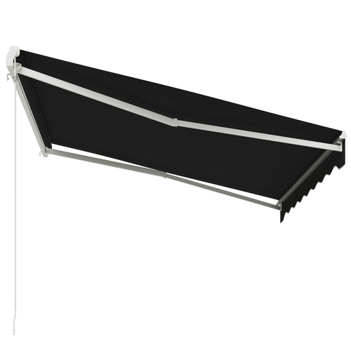 10' x 8' Electric Retractable Awning, UV Protection Sun Shade Shelter w/ Remote Controller for Deck Balcony Yard, Black