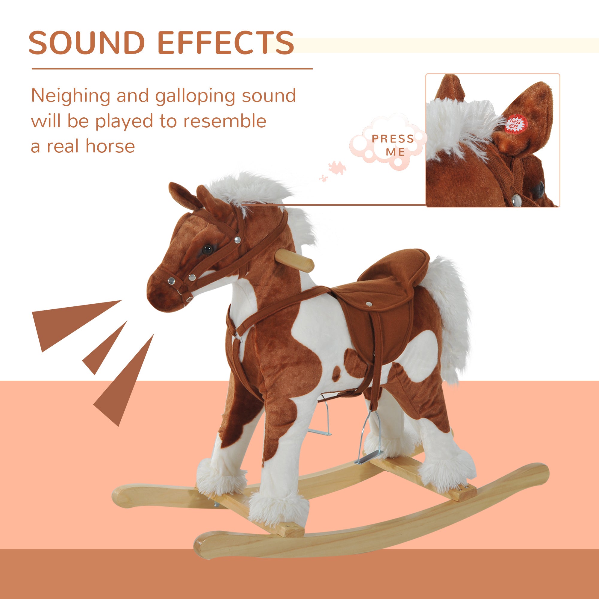 Kids Rocking Horse Ride on Toy for Toddler 3 year old with Nursery Rhyme Music and Light Rocking Horses at Gallery Canada