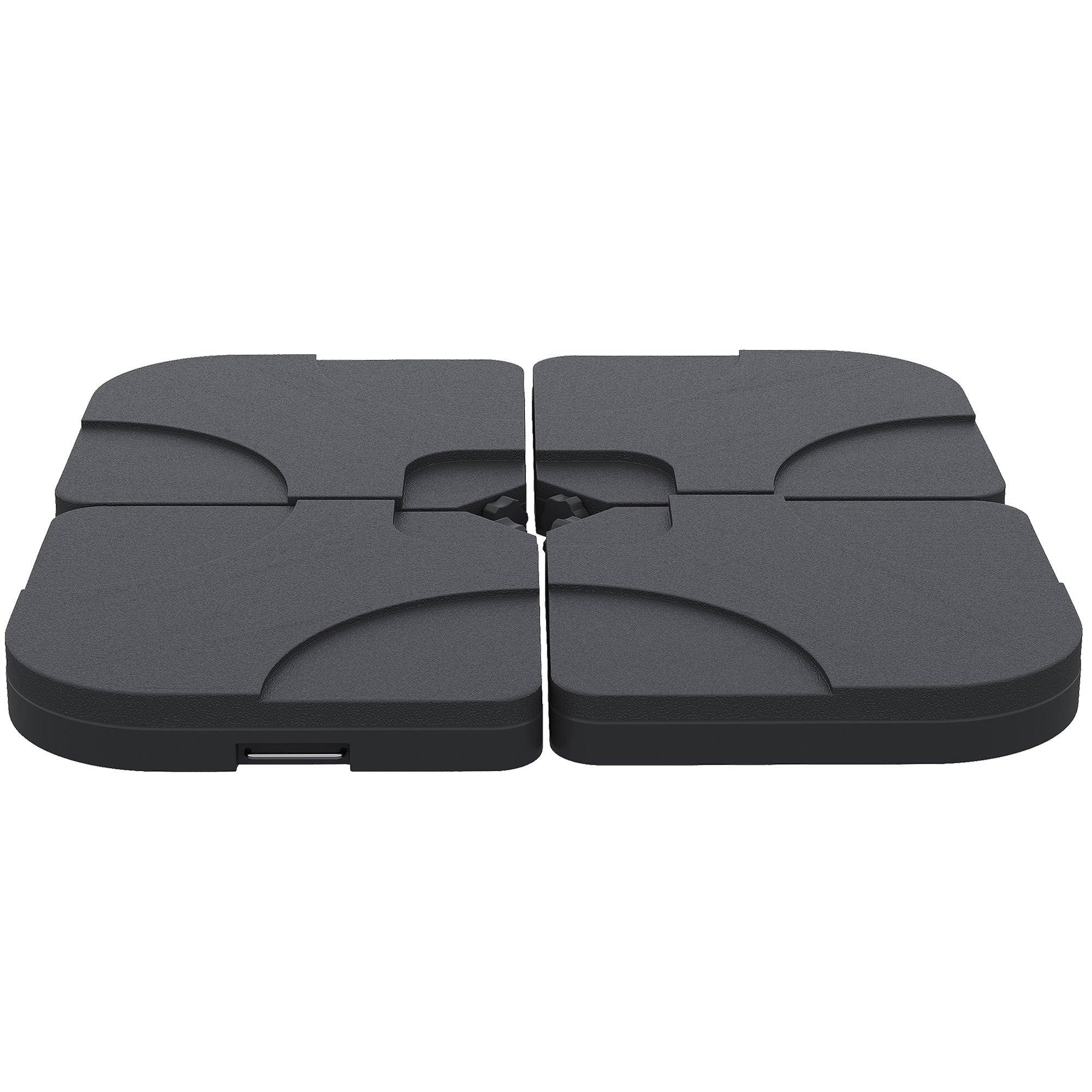 4pc Portable Umbrella Base Weights Garden Parasol Base Outdoor Patio Umbrella Stand Holder Weights, Black Umbrella Bases at Gallery Canada