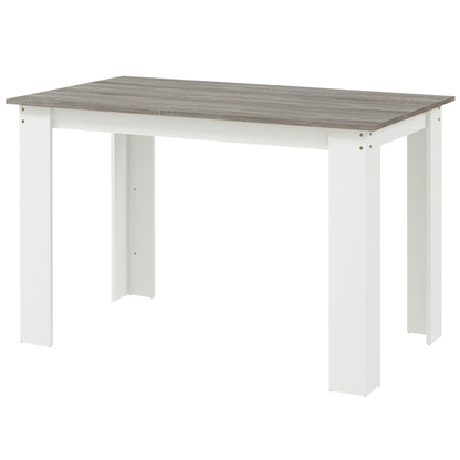 Kitchen Table for 4-6 People, Dining Table with Veneered Top for Dining Room, Grey Dining Tables   at Gallery Canada