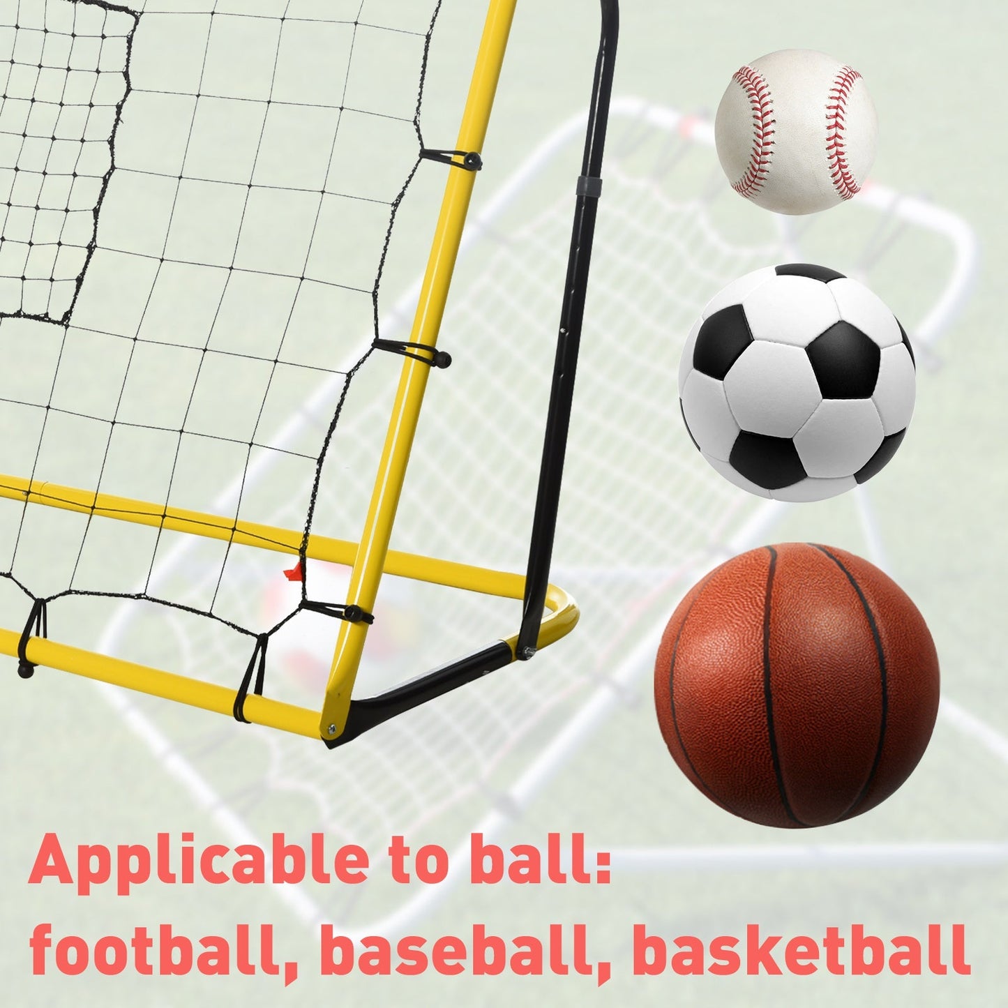 6 x 4 ft Rebound Net Soccer Goal with 5 Angle Adjustable for Soccer Baseball Basketball Training Football   at Gallery Canada