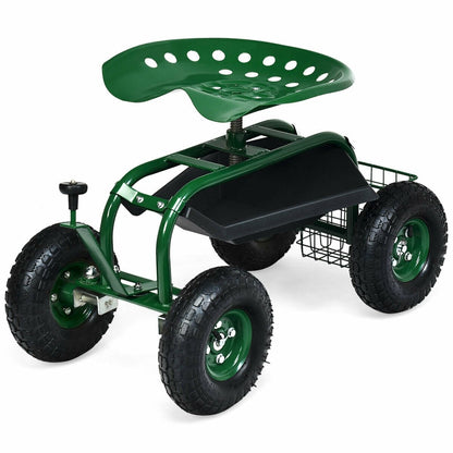 4-Wheel Rolling Garden Cart Work Seat Garden Carts   at Gallery Canada