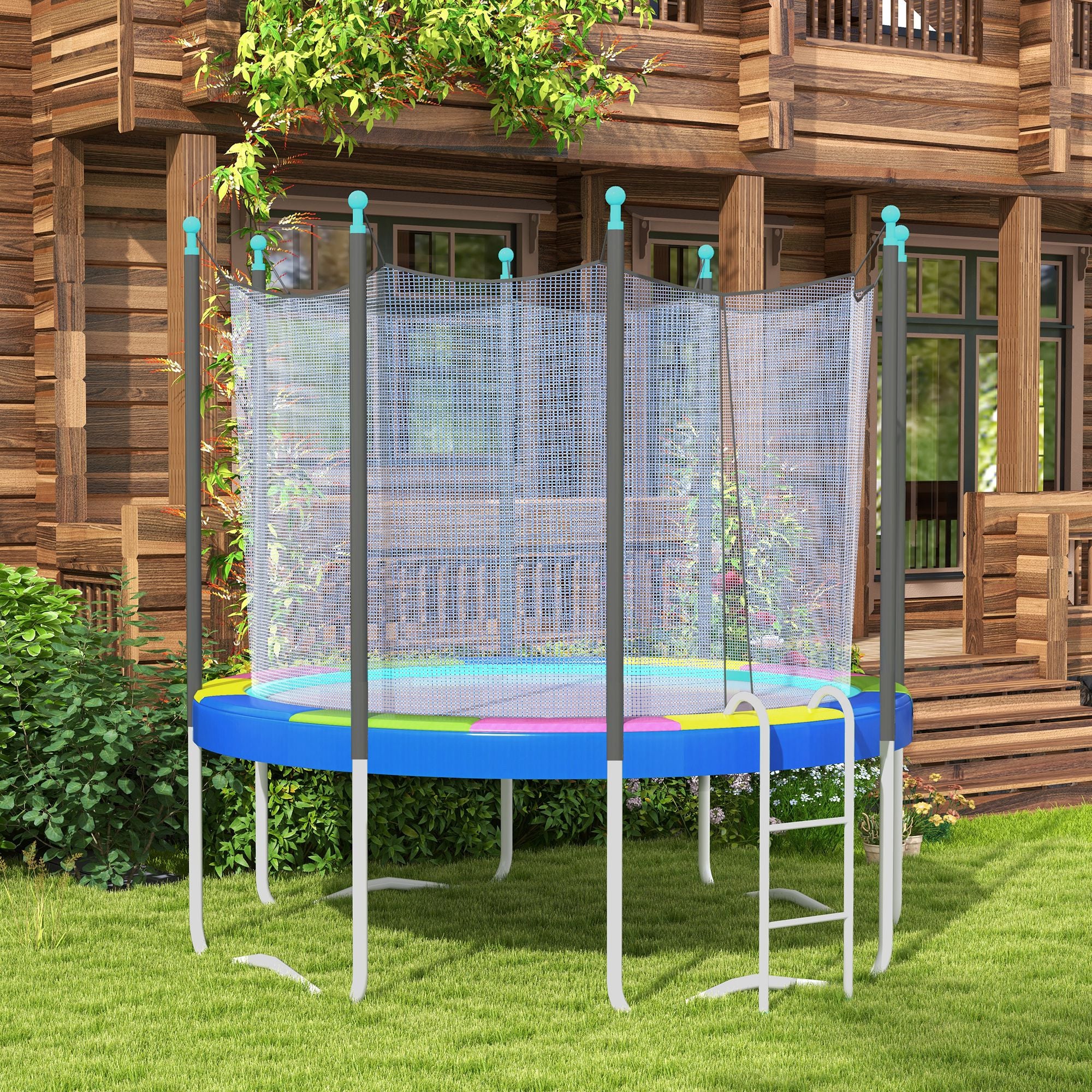 12FT Trampoline Spring Cover, Trampoline Pad Replacement, Waterproof and Tear-Resistant, All-Weather Trampoline Accessories, Multi-Colored Trampolines at Gallery Canada
