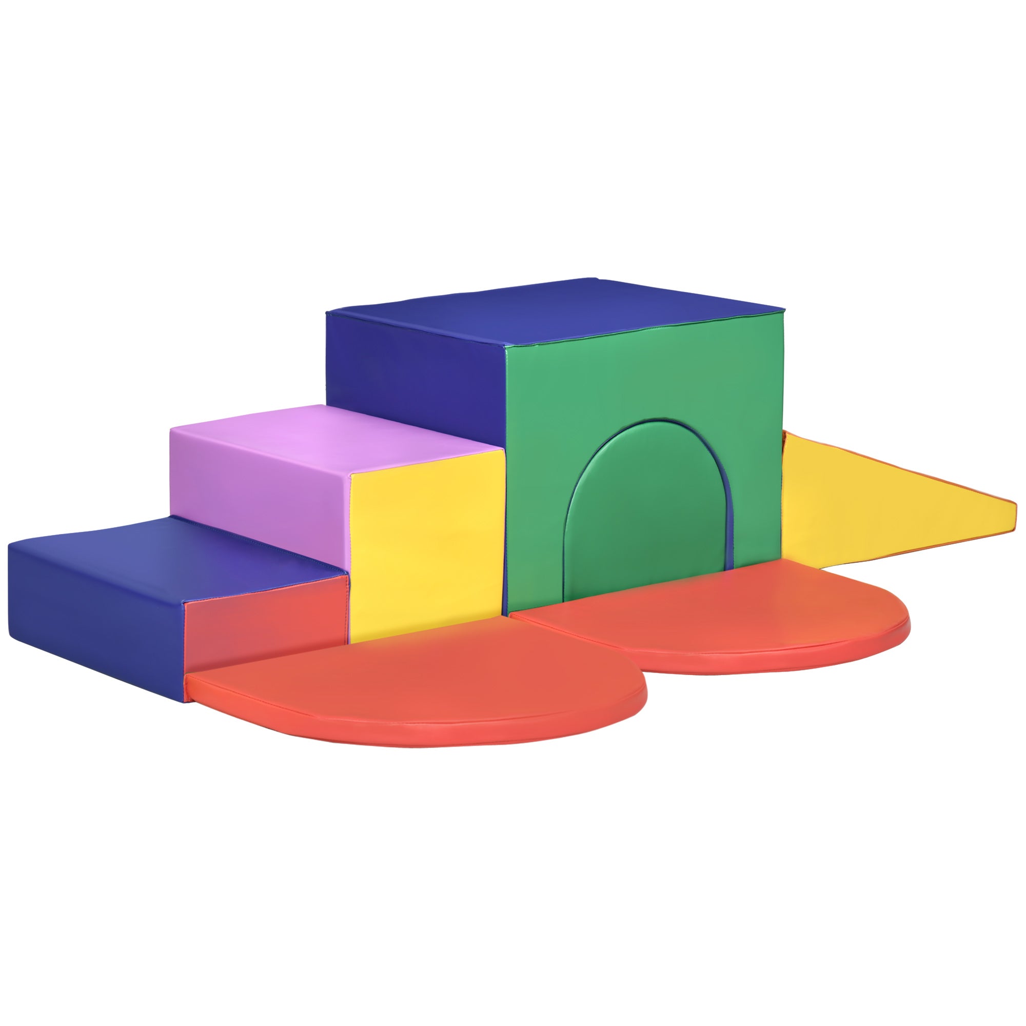 7-piece Soft Play, Foam Climbing Blocks for Toddlers, Kids' Educational Climbing Crawling Toys, Kids Foam Play Set Stairs and Ramp, Multicolored Baby Gym & Playmats at Gallery Canada