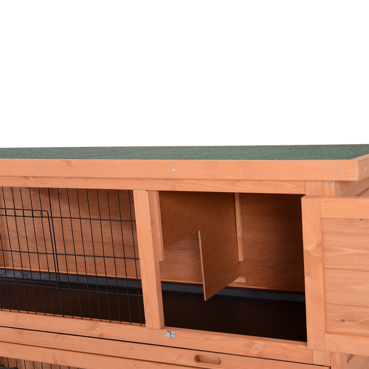 2-Story 54" Rabbit Hutch with Lockable Doors, No Leak Tray, Waterproof Roof, Orange Rabbit Hutch   at Gallery Canada