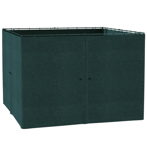 10' x 10' Universal Gazebo Sidewall Set with 4 Panels, Hooks/C-Rings Included for Pergolas &; Cabanas, Slate Grey