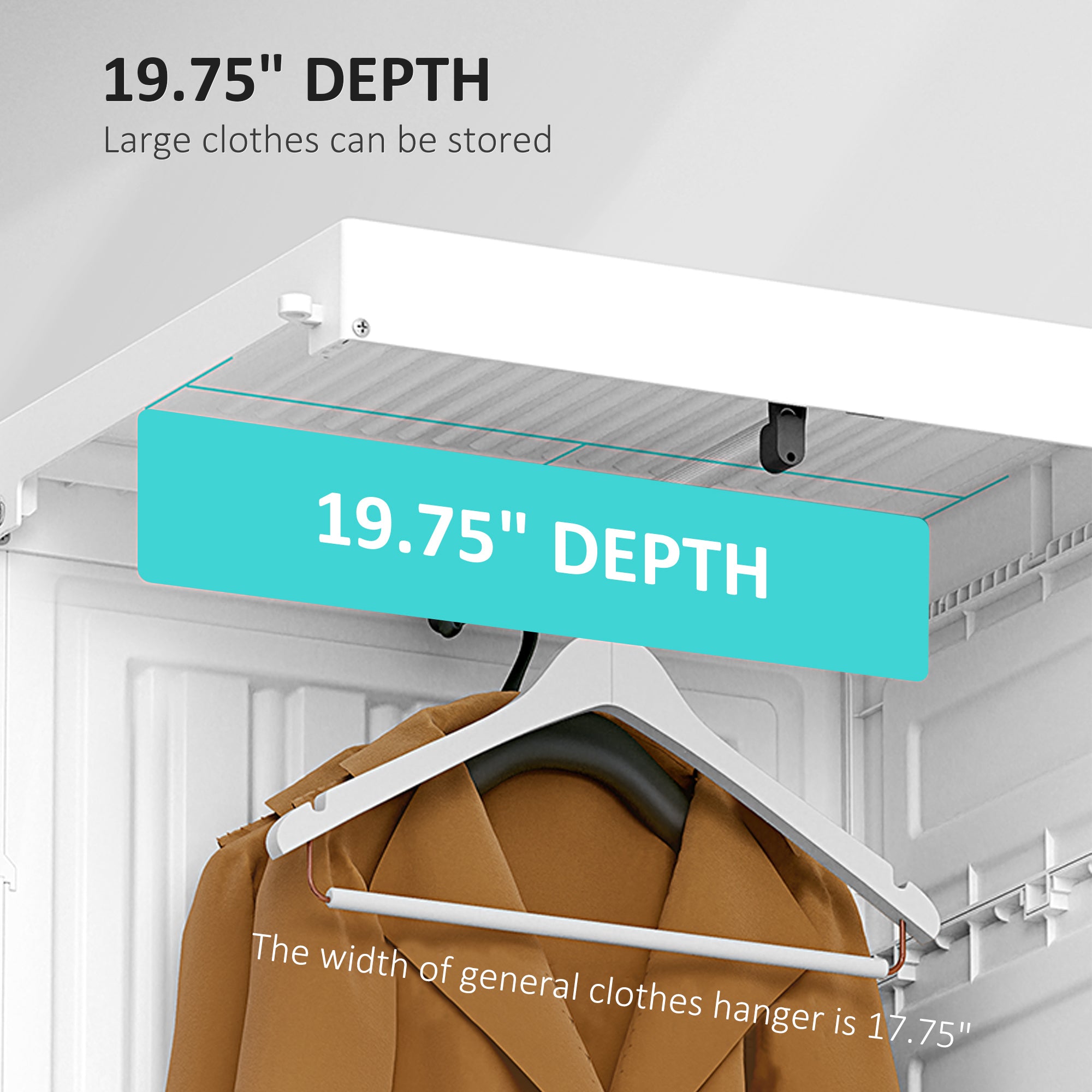Portable Wardrobe Closet, Folding Bedroom Wardrobe, Clothes Storage Organizer with Cube Compartments, White Clothing Storage at Gallery Canada