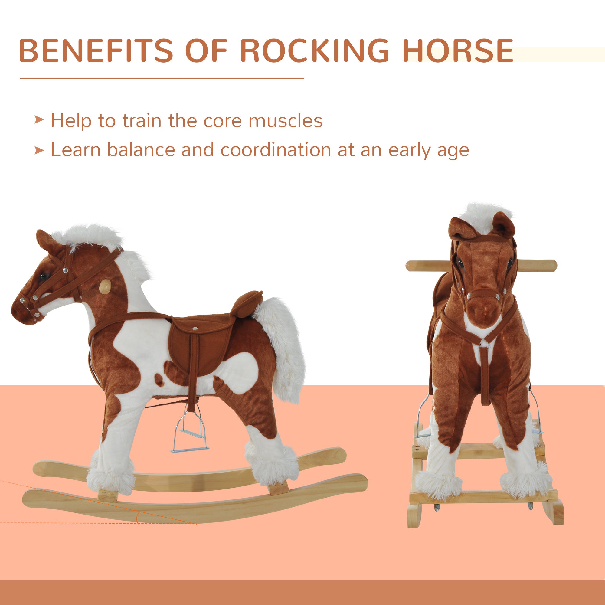 Kids Rocking Horse Ride on Toy for Toddler 3 year old with Nursery Rhyme Music and Light Rocking Horses at Gallery Canada
