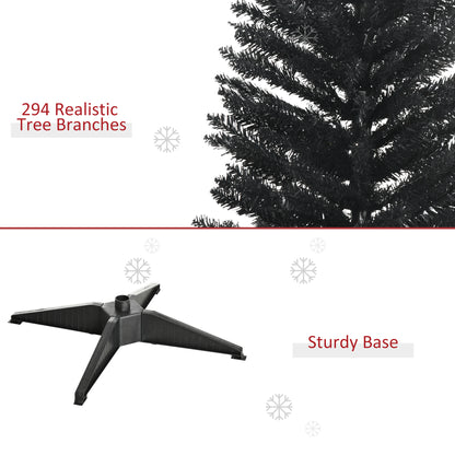 5FT Artificial Christmas Tree, Pencil Christmas Tree with Realistic Branches, Stable Stand, Black Pencil Christmas Trees   at Gallery Canada