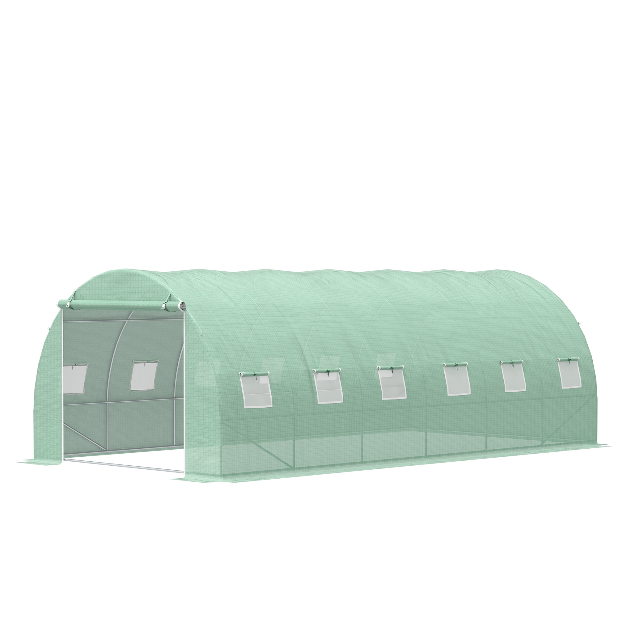 19.7' x 9.8' x 6.6' Large Walk-in Greenhouse Garden Plant Seed Growing Tent Tunnel Shed with Windows and Door Green Walk In Greenhouses at Gallery Canada