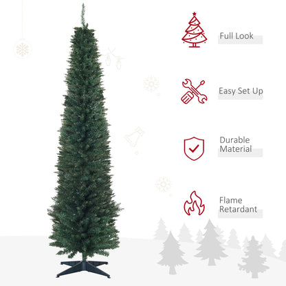 7' PVC Slim Pencil Artificial Christmas Tree 390 Branch Tips - Gallery Canada