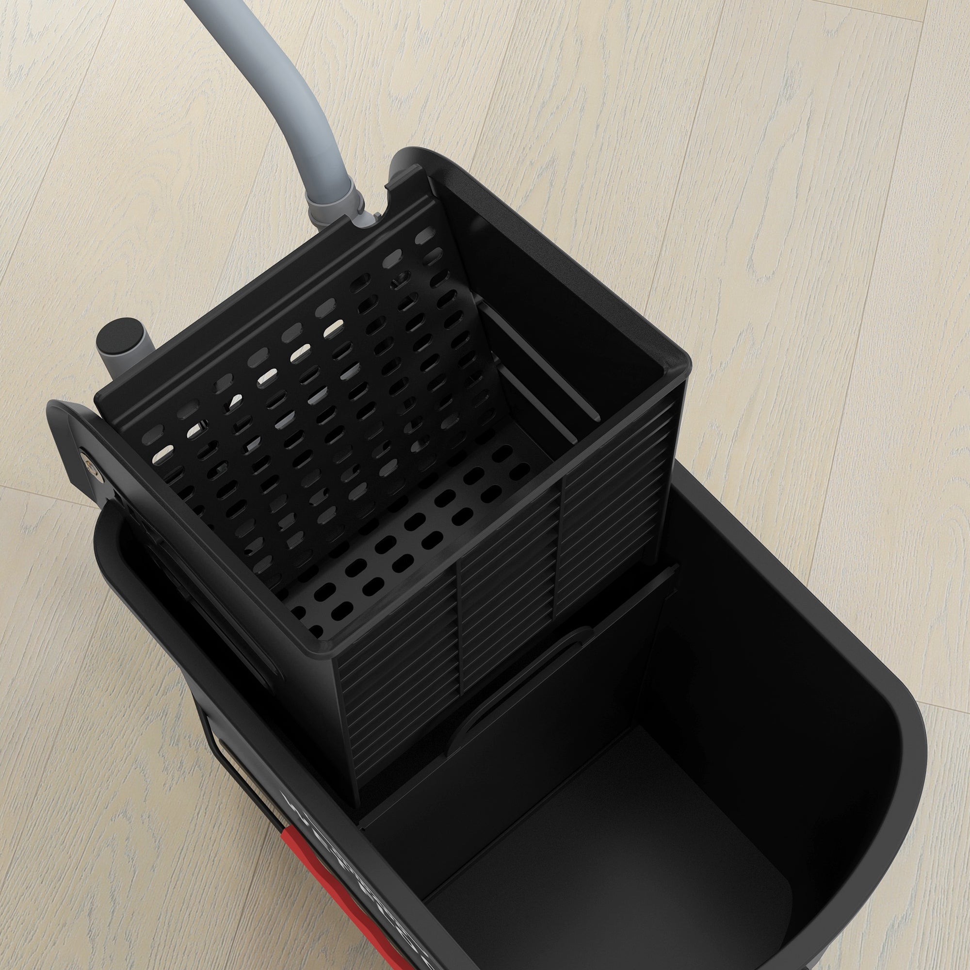 Mop Bucket with Wringer, Mop Bucket on Wheels for Floor Cleaning, 5 Gallon, Separate Dirty and Clean Water, Black Household Supplies at Gallery Canada