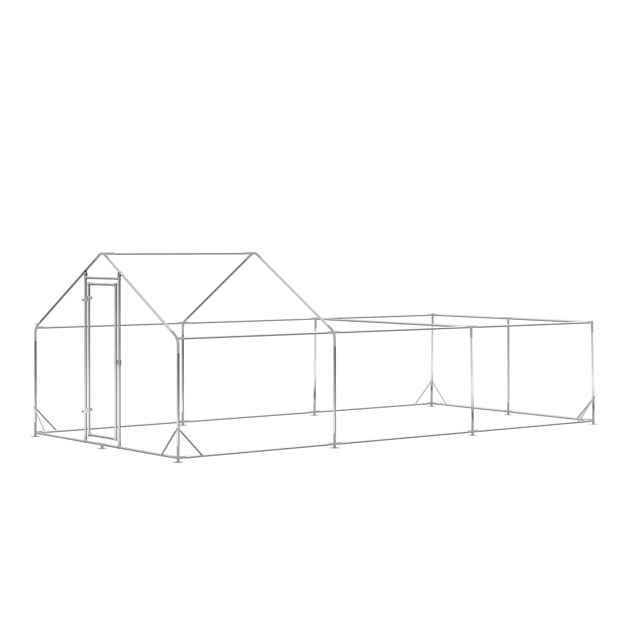19.7' x 9.8' Metal Chicken Run with Waterproof and Anti-UV Cover Chicken Coops at Gallery Canada