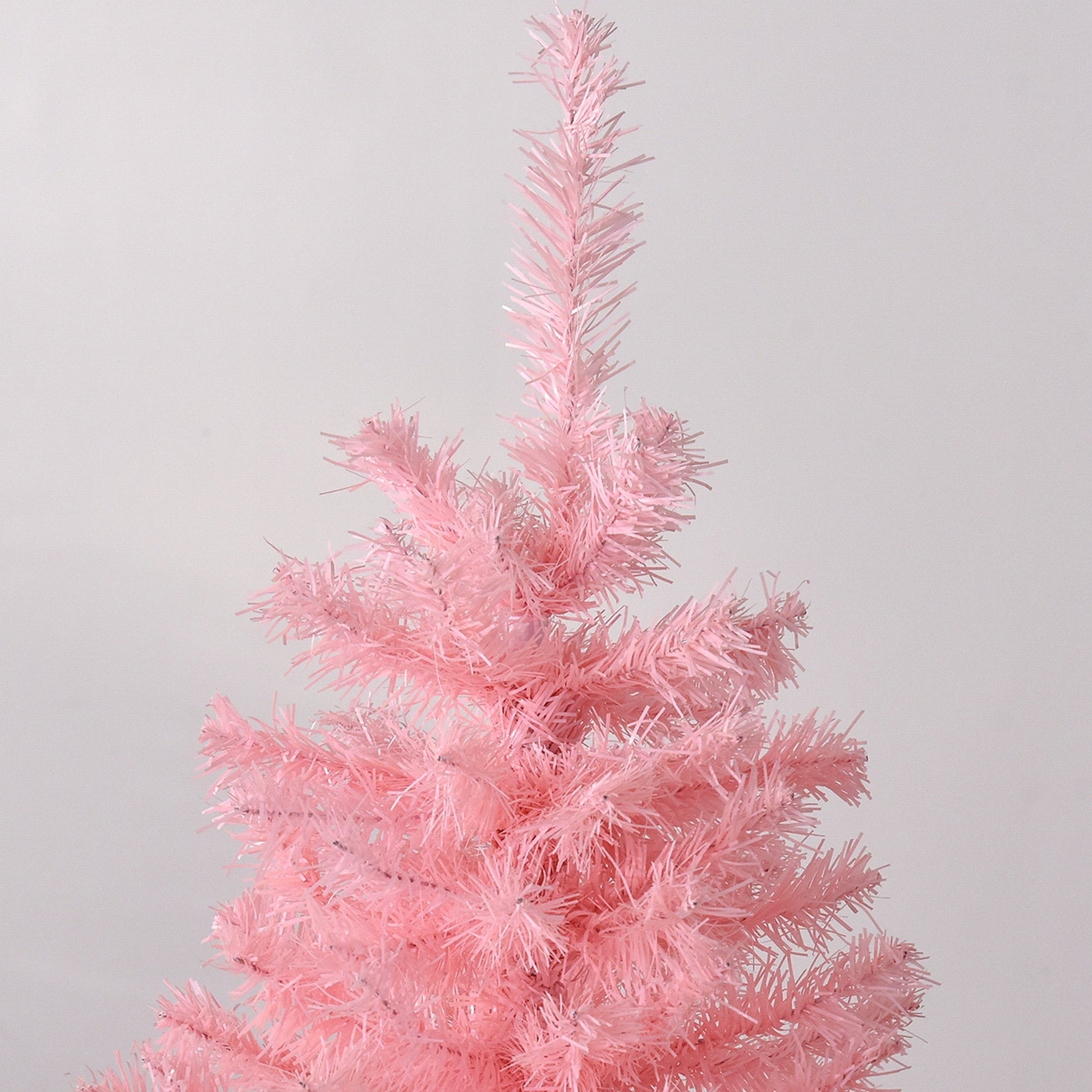 6FT Pop-up Artificial Christmas Tree Holiday Xmas Holiday Pencil Tree Decoration with Automatic Open for Home Party, Pink Artificial Christmas Trees   at Gallery Canada