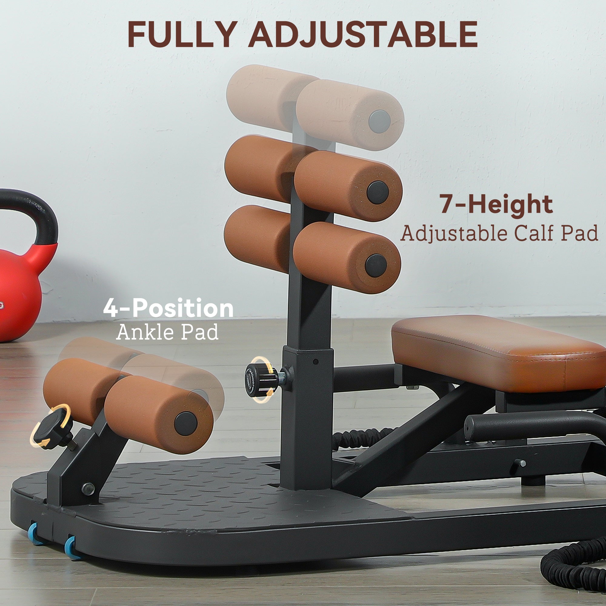 Foldable Sissy Squat Machine, Hip Thrust Machine with Push Up Stand, Multipurpose Glute Workout Equipment Squat Machine at Gallery Canada