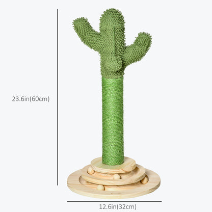 Cat Scratching Post, Cute Cactus Scratching Post, Nature Sisal Cat Scratcher with Ball Toys for Indoor Cats Cat Posts   at Gallery Canada