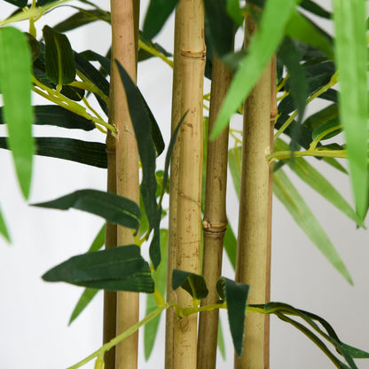 5FT Artificial Bamboo Tree, Fake Plant with 1095 Leaves, Greenery Plant in Nursery Pot for Indoor and Outdoor, Green Artificial Trees   at Gallery Canada