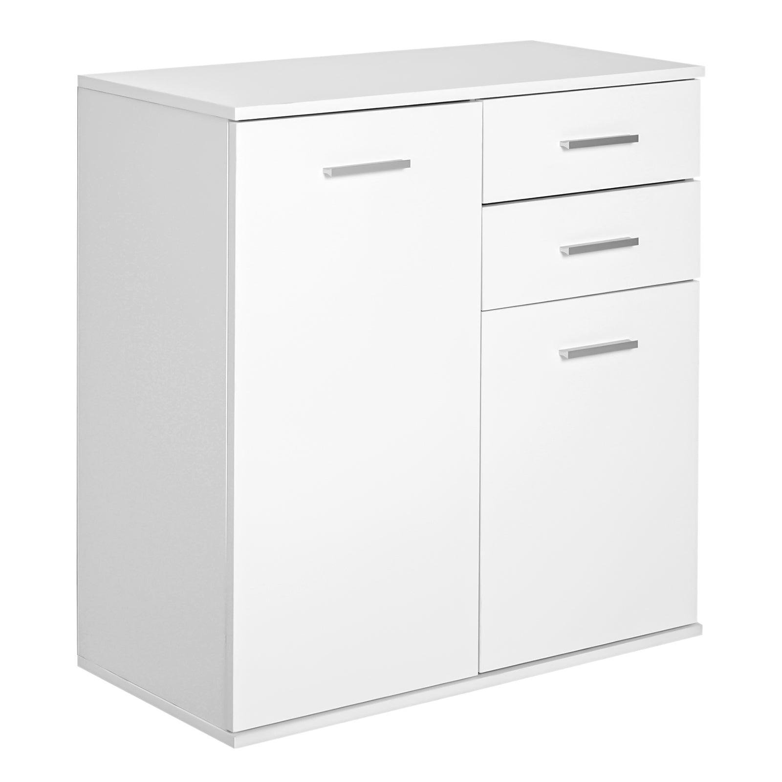 High Gloss Sideboard with 2 Drawers and 2 Doors, Buffet Cabinet with Adjustable Shelf, Coffee Bar Cabinet with Storage, White Storage Cabinets at Gallery Canada