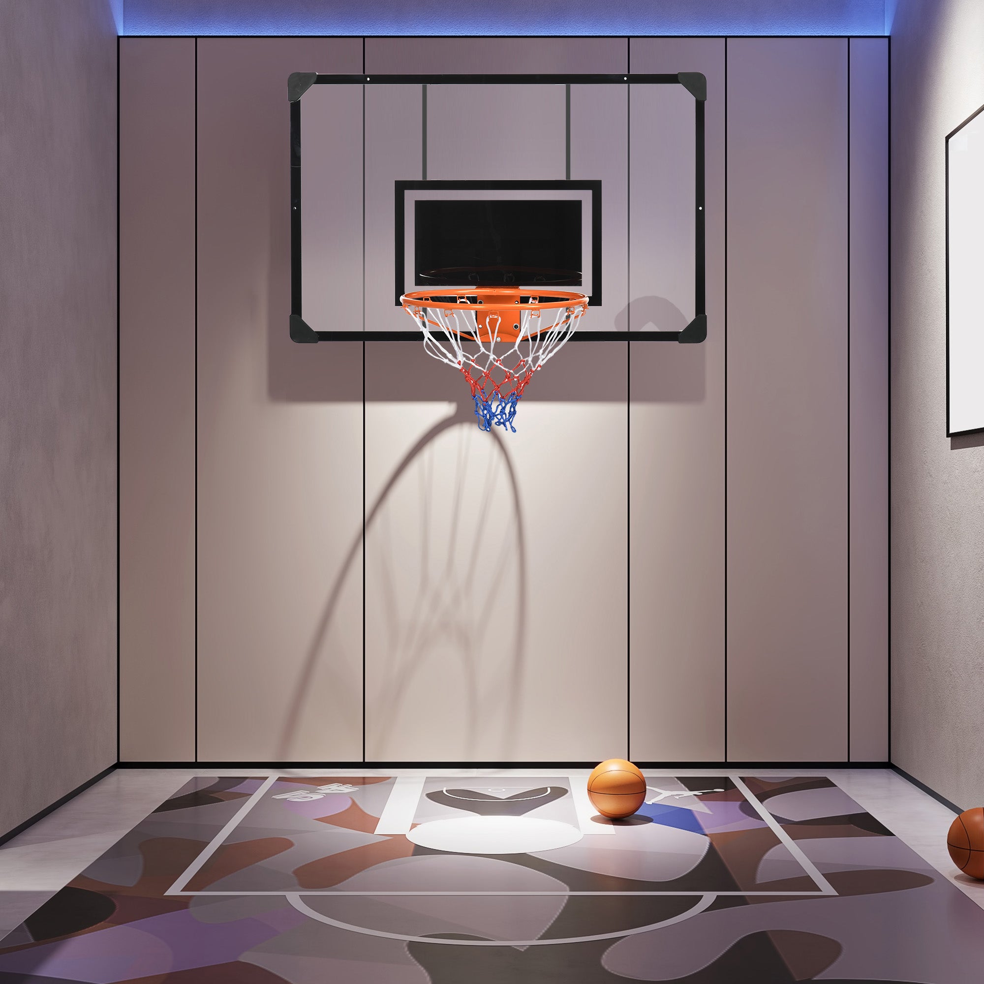 Wall Mounted Mini Basketball Hoop with 45