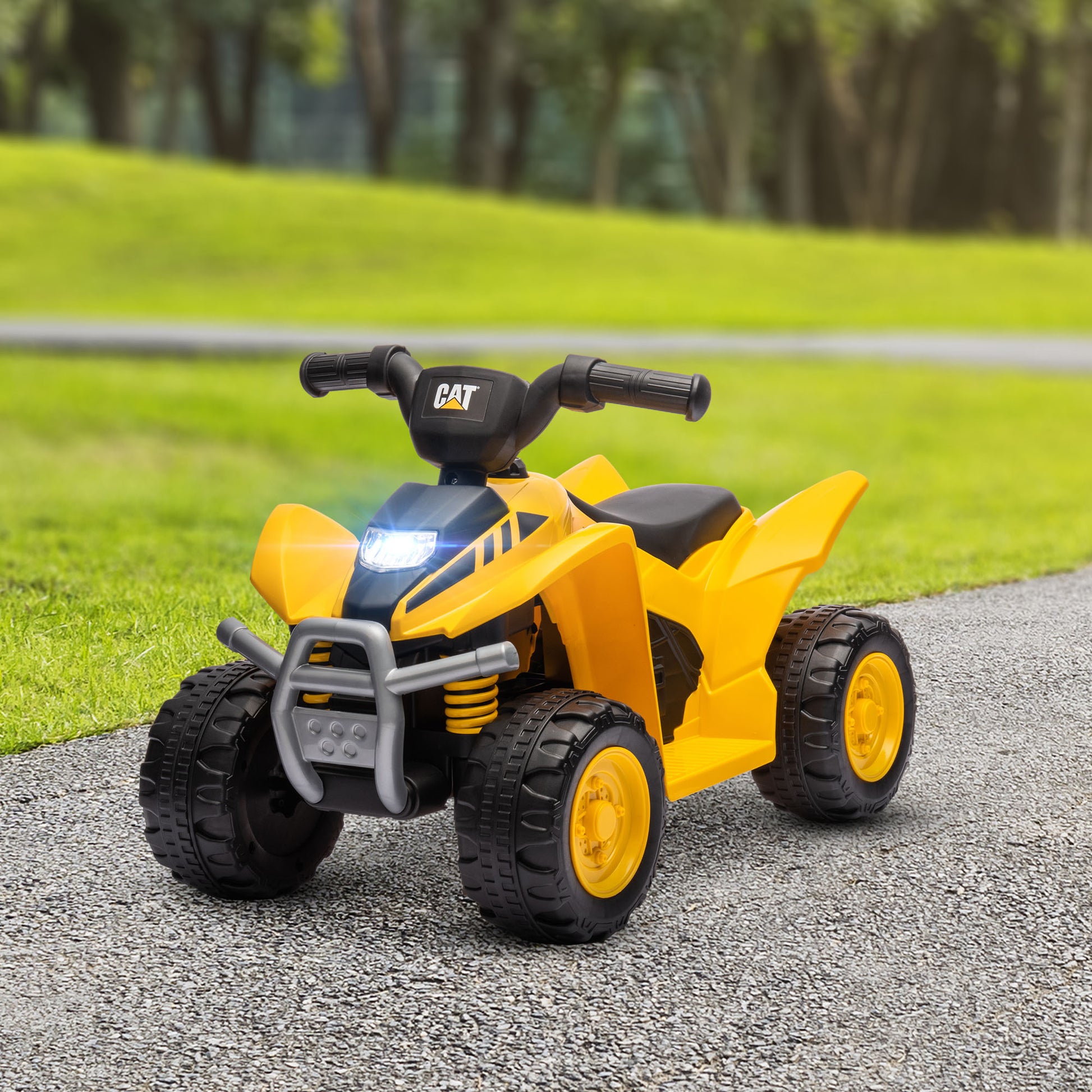 Licensed Kids ATV, 6V Electric Ride on Car for Kids with Horn, LED Headlights, for 18-36 Months, Yellow Electric Toy Cars   at Gallery Canada