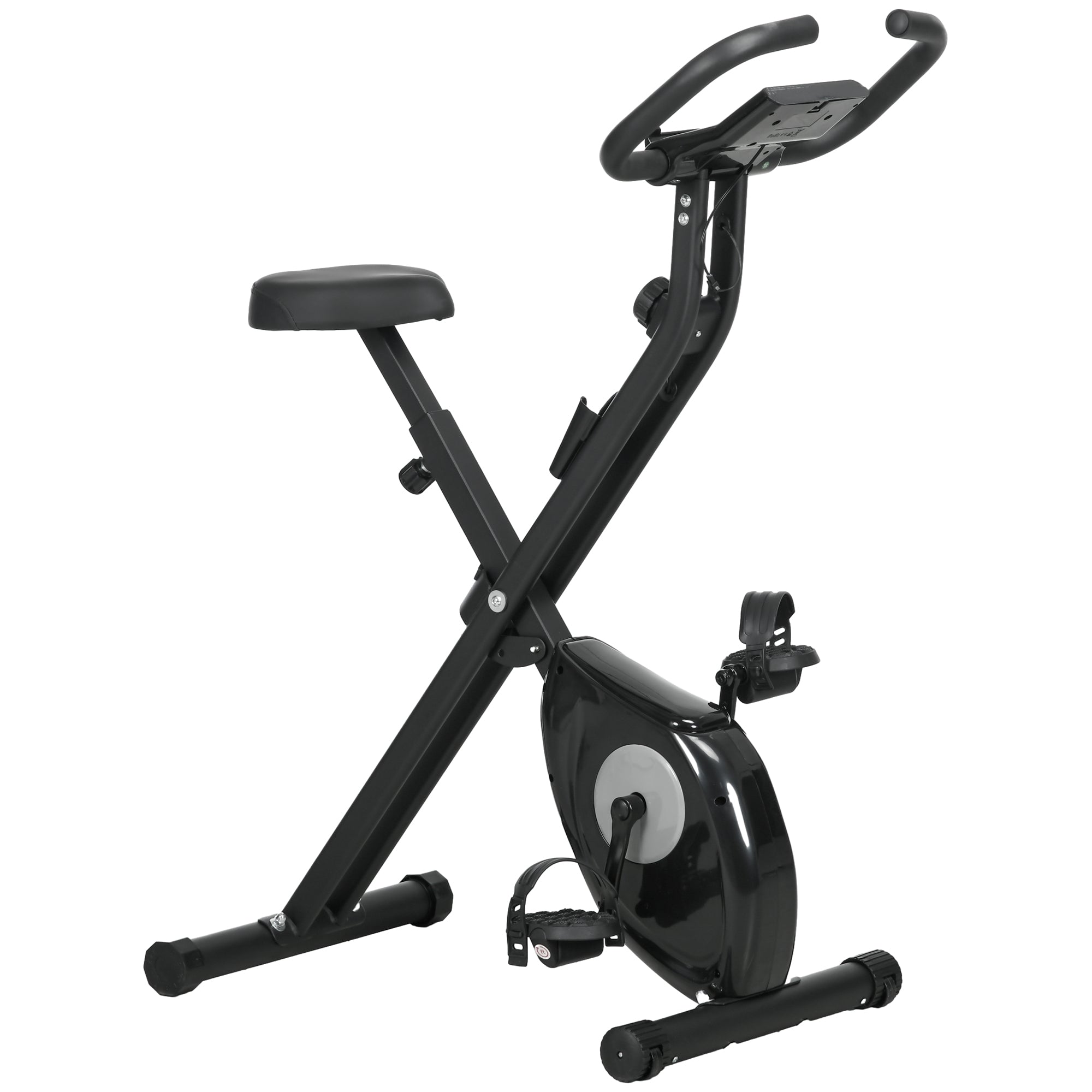 Foldable Exercise Bike Indoor Stationary Bike w/ 8-Level Magnetic Resistance LCD Screen Phone Holder for Home Gym Black Exercise & Stationary Bikes Black at Gallery Canada