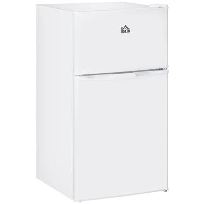 3.2 Cu.Ft Double Door Mini Fridge with Freezer, Adjustable Shelf, White Small Kitchen Appliances   at Gallery Canada