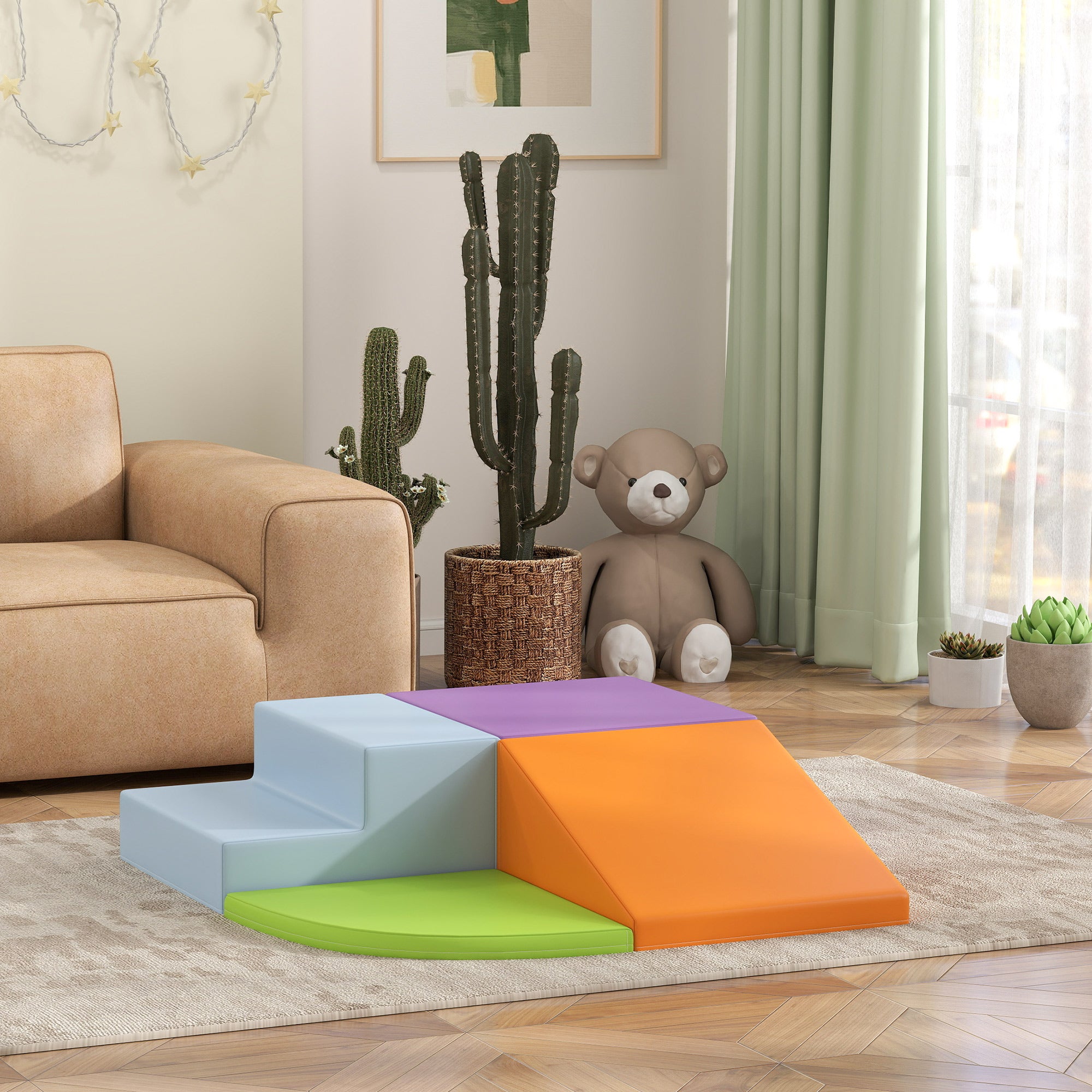 4 Pieces Soft Play Foam Play Set for Climbing, Crawling, Multicolour Baby Gym & Playmats at Gallery Canada