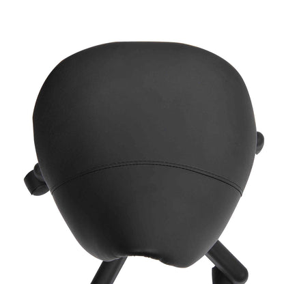 Saddle Stool, PU Leather Rolling Stool with Wheels, Adjustable Salon Chair for Kitchen, Salon Spa, Bar, Home Office, Massage, Black Salon Stools   at Gallery Canada