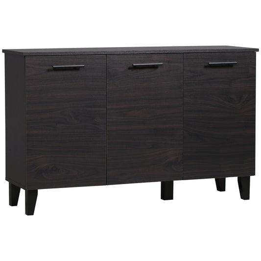 Sideboard Cabinet, Buffet Cabinet with 3 Doors and Adjustable Shelf, Buffets Tables for Kitchen Dining Room, Dark Walnut Bar Cabinets Dark Walnut  at Gallery Canada