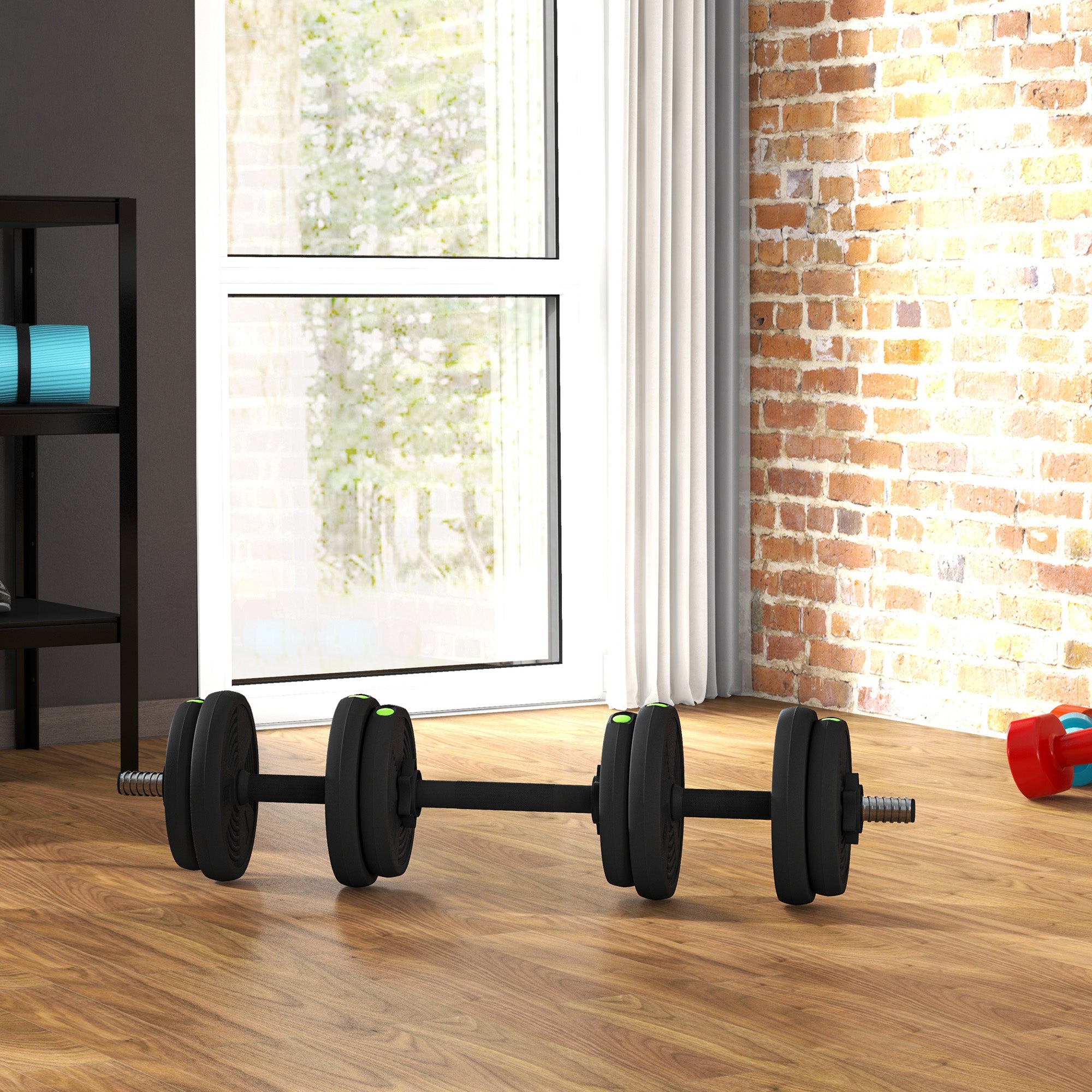 33LBS 2-in-1 Adjustable Barbell &; Dumbbells Set, Weights Set with Non-slip Handles for Men and Women Home Gym Training Dumbbells & Barbells at Gallery Canada