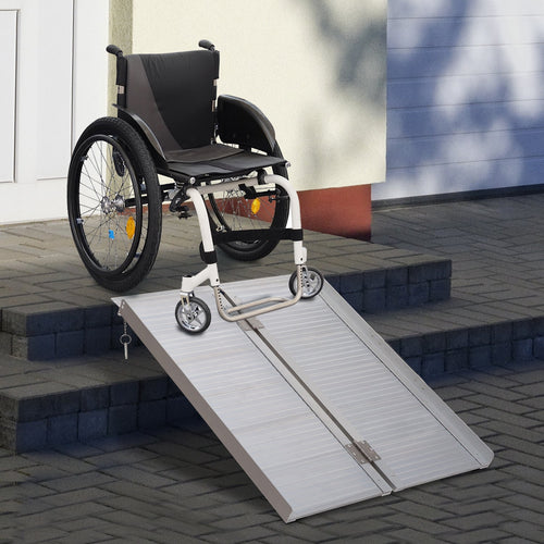 3ft Wheelchair Ramp Foldable Portable Scooter Mobility Easy Access Carrier Ramp with Carrying Handle Aluminum Alloy